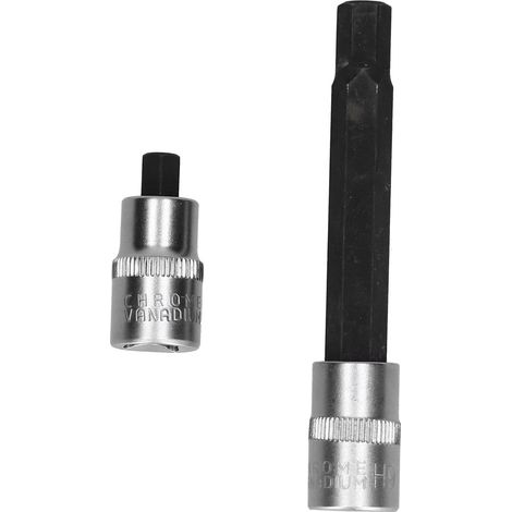 2x Douille Hexagonale Frein Étrier 3/8in Carré Longue Courte Outil de Remplacement pour Mercedes (1/5)