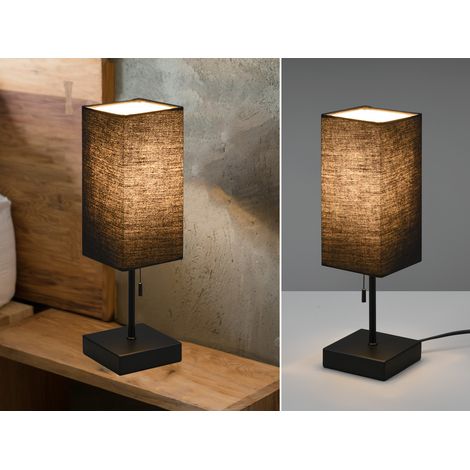 Reality Leuchten Tischleuchte Ole schwarz 35 x 10 cm Nachttischlampen (1/5)