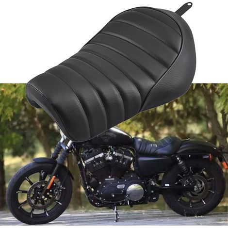 Accessoires moto Harley XL883 1200 coussin de selle avant, coussin de selle noir rayé, 16-19 mm.