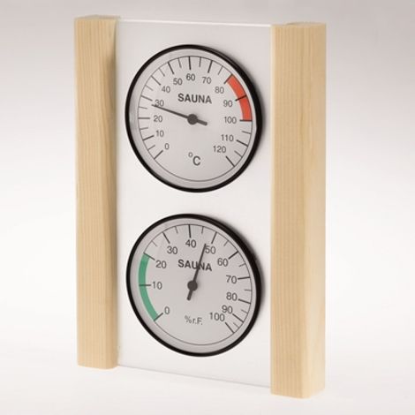 Infraworld Klimamessstation mit Glas Holzrahmen in Fichte Saunazubehör S2218 (1/5)