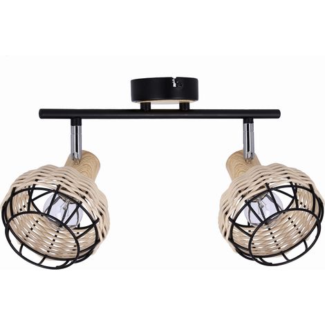 Plafoniera Candellux Tajga rattan nero 2xE14 44cm (1/3)