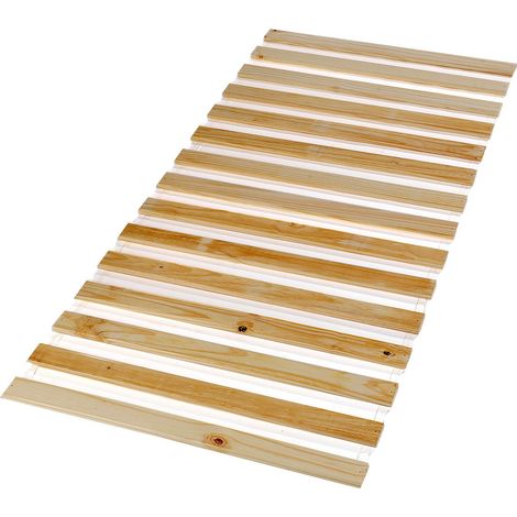Idimex – Sommier à lattes en pin massif 80x200 cm – 15 lattes pré-percées – Fixation facile avec visserie incluse – Confort optimal pour matelas (1/4)