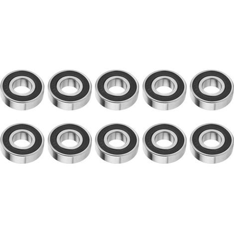 10pcs 6204-2RS Roulements à Billes, Joint Double Face à Grande Vitesse Roulement à Billes Rainure Profonde Roulement à Billes Rainuré Profond Double Scellé 17x47x14mm (1/4)