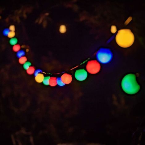 Guirlande lumineuse LED 10m avec 40 boules Ø4 cm – Lumière chaude pour intérieur et extérieur – Décoration fêtes, anniversaires, mariages (1/5)