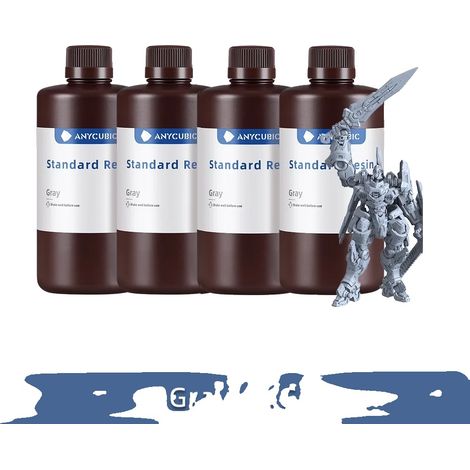 Resina UV ANYCUBIC 4KG, lunghezza d'onda di polimerizzazione 405 nm, elevata viscosità 552 mPa·s (1/2)