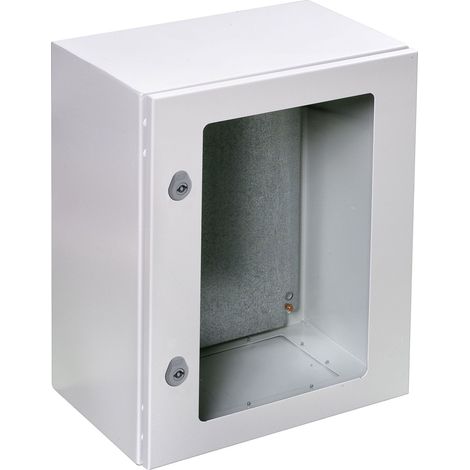 IDE gnt406025 Surround da parete Metallico. Porta trasparente, IP66, RAL7035