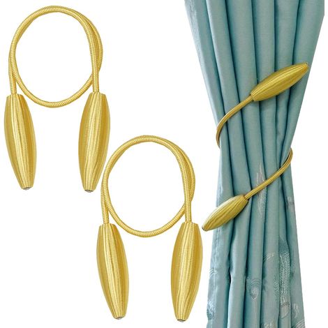 Lot de 2 Embrasses de Rideaux Torsadées Or (1/5)