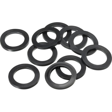 16 Paquet M32 Caoutchouc Plat Rondelle 32 mm ID 46 mm OD Noir (1/5)