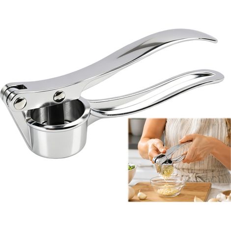 Presse-ail professionnel en alliage de zinc, robuste et ergonomique, hachoir à ail et broyeur à gingembre multifonction, facile à nettoyer, pour cuisine moderne (1/5)