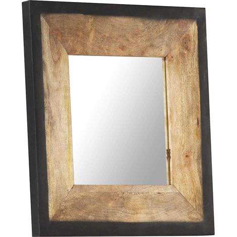 Maison Exclusive - Spiegel 50x50 cm Mango Massivholz (1/5)