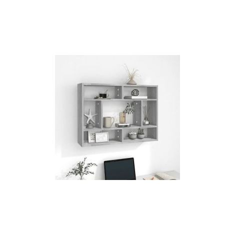 Étagère murale Sonoma gris 75x16x55 Bois d'ingénierie (1/5)
