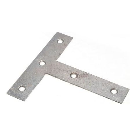 Lot de 2 plaques plates en acier BZP de 100 mm pour réparation : renforcement robuste (1/2)