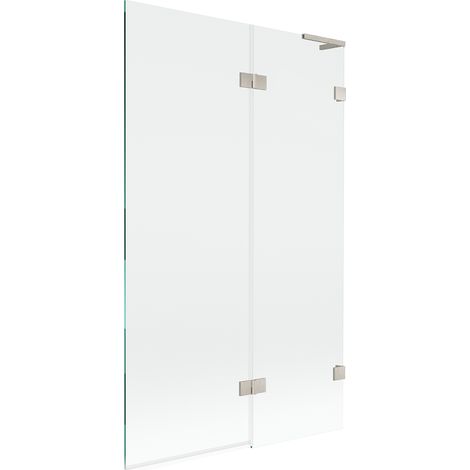 Mexen Lunar L mampara de bañera de 2 paneles derecha 110 x 150 cm, transparente, níquel cepillado - 897L-110-100-97-00-P (1/5)