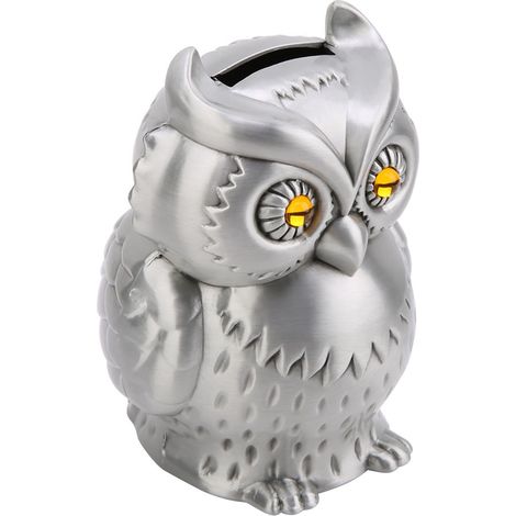 Tirelire Hibou en Métal Artisanal - Décoration Maison et Cadeau Original (1/5)