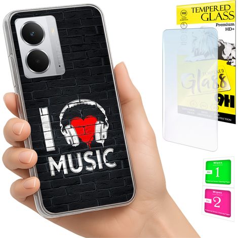 Funda para Realme 14 5G / 14T 5G con cubierta trasera para foto + cristal 9H (1/5)