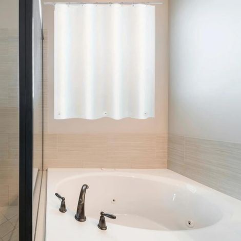 Rideau de Douche en Plastique imperméable de 122 x 122 cm pour fenêtre de Salle de Bain, Rideau de Douche intérieur de Douche, Rideau de fenêtre de Douche en Vinyle Robuste de 122 x 122 cm, (1/4)