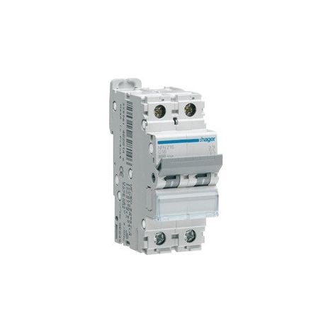 Hager - NFN250 - Disjoncteur 2P 6/10kA C-50A 2M (1/5)