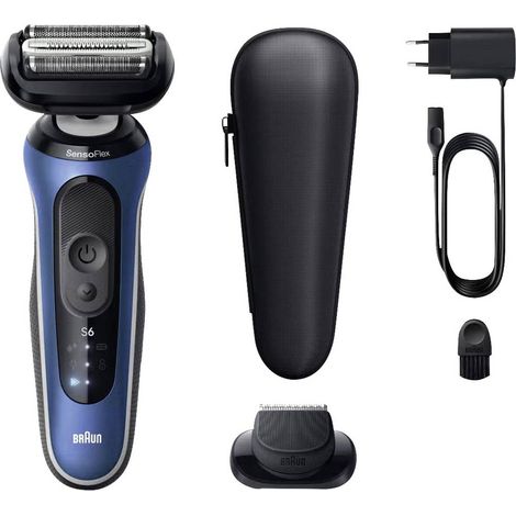 Braun 62-B1200s Series 6 Rasoio lavabile Blu (1/2)