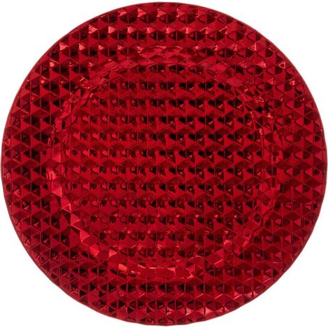 Plato llano Colorama de Noël D33cm diseño pixel rojo - Feeric lights & christmas