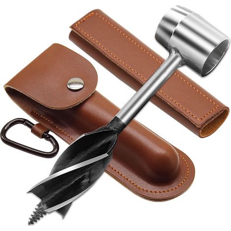 Perceuse à Main Pour Le Travail Du Bois, Perceuse De Survie Manuelle, Tarière Manuelle Bushcraft Outils, Camping Tarière Manuelle Pour Le Camping (1/5)