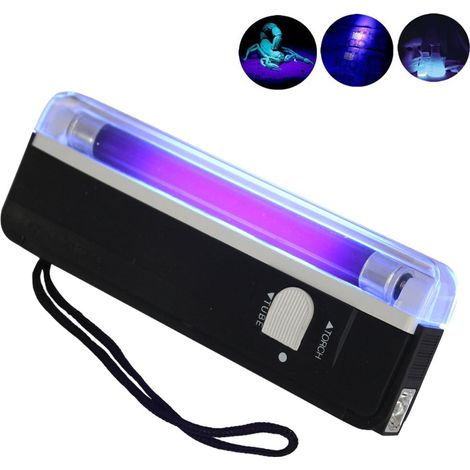 Lampe torche UV portable à lumière noire avec batterie LED (1/5)