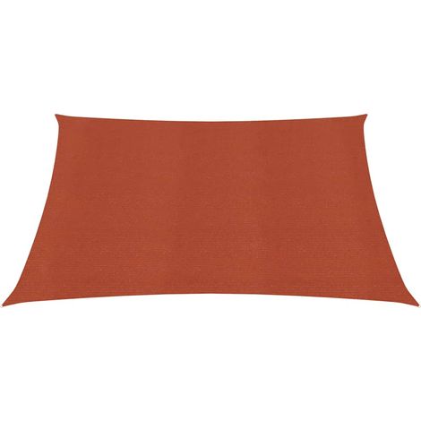 Voile d'ombrage, Protection Solaire, pour Jardin Terrasse Extérieur, 160 g/m² Terre cuite 7x7 m PEHD OIB8785E (1/5)