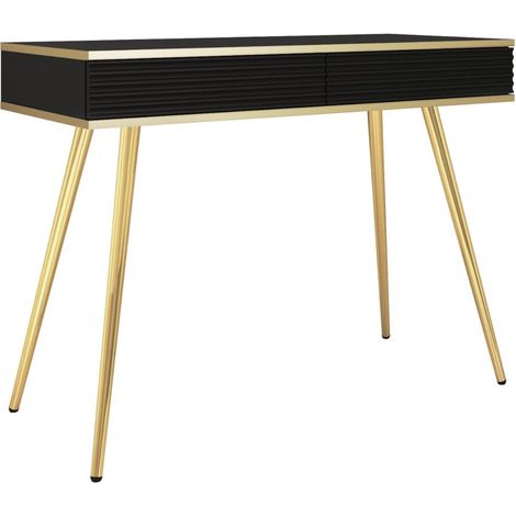 Elegante toletta nera con gambe dorate, 102 x 80 x 50 (1/5)