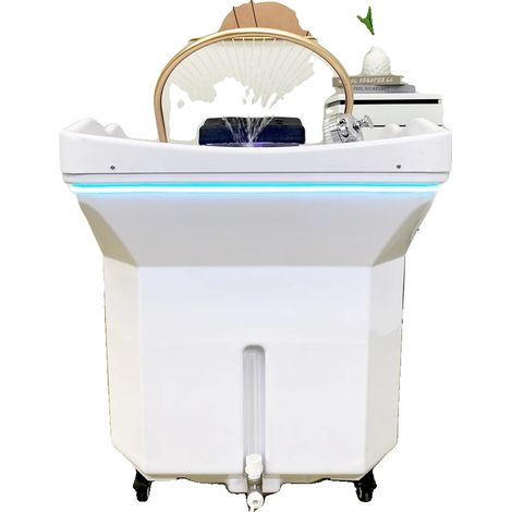 Lavabo para champú, depósito de agua de 60 litros, función de calentamiento de agua, sin humos. (1/2)