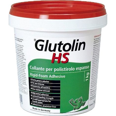 Decotric GLUTOLIN HS Collante adesivo per polistirolo espanso Depron uso interno 1 KG 1 KG
