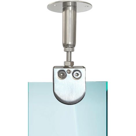 Barre de support douche plafond-verre, bras stabilisateur paroi (1/5)