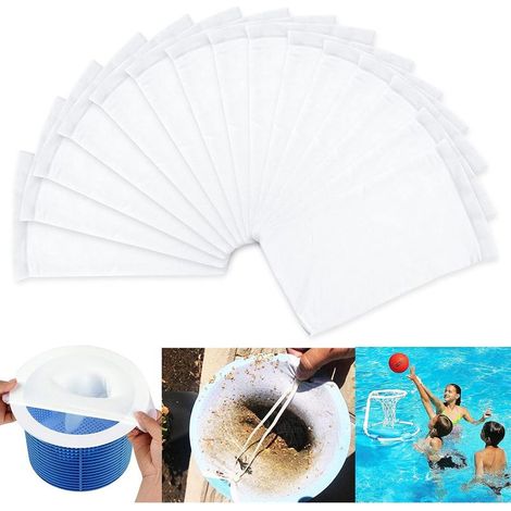 Poolskimmer-Filtersocke – Ultradünnes Nylon – Kompatibel mit allen Skimmerkörben – 15er-Packung (1/5)