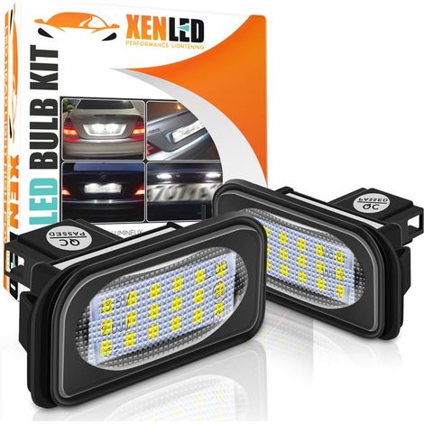 Pack modules LED plaque arrière Mercedes W203 4D - BLANC 6000K (1/5)