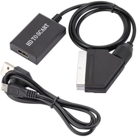 Convertisseur hdmi vers péritel adaptateur audio vidéo hd 1080p pour hdmi vers péritel Sky Box Stb (1/5)