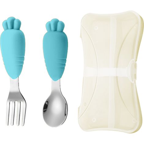 Cuillère Et Fourchette Pour Enfant - Acier Inoxydable - Convient Aux Tout-Petits - Lot De 2 Pièces (1/5)