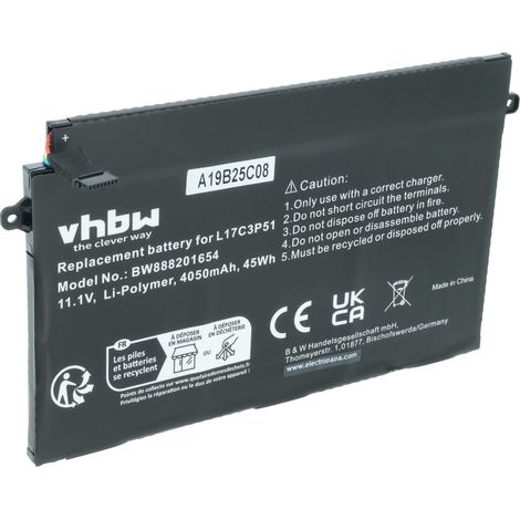 vhbw Akku kompatibel mit Lenovo ThinkPad R580, R480 Notebook (4050 mAh, 11,1 V, Li-Polymer) (1/5)