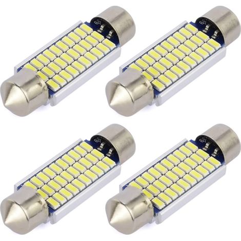 4 Stück C5W LED Anti-Fehler Weiß 41 mm 3014 Glühbirnen 30SMD Festoon Dome Auto-Innen-LED-Licht 211-2 578 DC 12 V 6000 K (1/5)