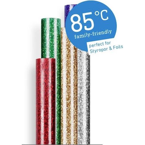 Steinel Stick colla a caldo 7 mm 150 mm Colorato, Effetto glitter, Oro, Argento, Rosso, Verde, Blu 96 g 16 pz. (1/2)