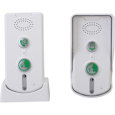 Campanello interfono bidirezionale senza fili per la casa, campanello interfono portatile con comando vocale, dotato di 2 batterie ricaricabili da 1000 mAh, sistema interfono domestico a lunga distanz (1/5)