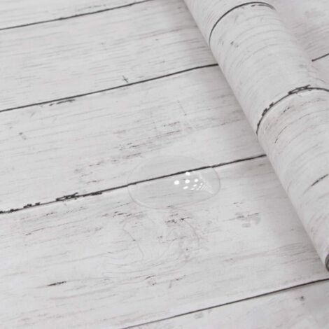 40X300cm White Wood Grain Adhesive Paper for Furniture, Adhesive Wallpaper for Kitchen Furniture, Self-Adhesive Vinyl Furniture Sticker Decorative Waterproof (1/5)