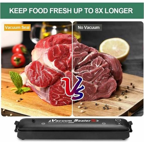 Scellant sous vide alimentaire, appareil sous vide, scellant sous vide pour la conservation des aliments, avec mode sec et humide, 10 sacs sous vide inclus pour la nourriture, viande Cisea (1/4)