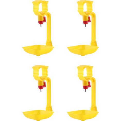 4pcs Plastic Chicken Water Drinking Cups Hen Bird Automatic Drinker Feeder Drink Tools