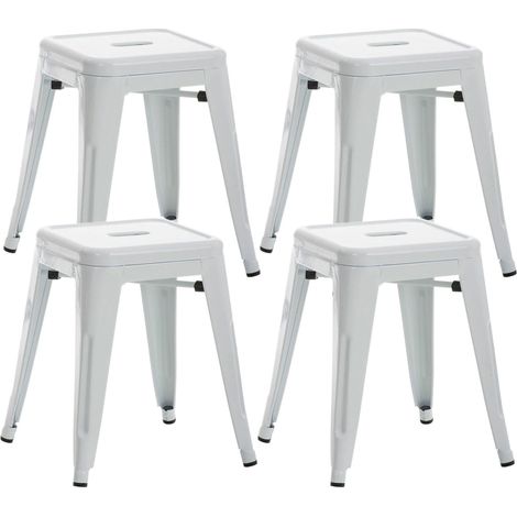 Set De 4 Taburetes Bajos Armin Blanco (1/5)