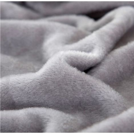 Housse de canapé 3 places en velours (190-230 cm) avec élastique anti-poussière, épaisse et souple, couleur gris.