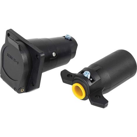 7-poliger runder Stecker- und Buchsen-Adapter für Anhänger, 7-facher Spleißstecker-Satz für Sattelauflieger (1/2)