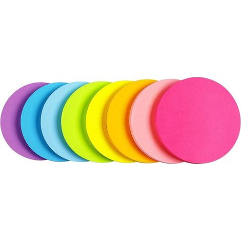 Notas Adhesivas - 7 x 7 cm - 8 Colores - 30 Hojas por Bloque - Para Paredes Pantallas y Pizarras - 240 Unidades (1/5)
