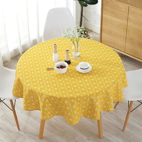 Tovaglia cerata, tovaglia rotonda 120 cm, tovaglia lavabile, tovaglia decorativa per interni, casa vacanze, festa di Natale, picnic, pranzo (1/5)