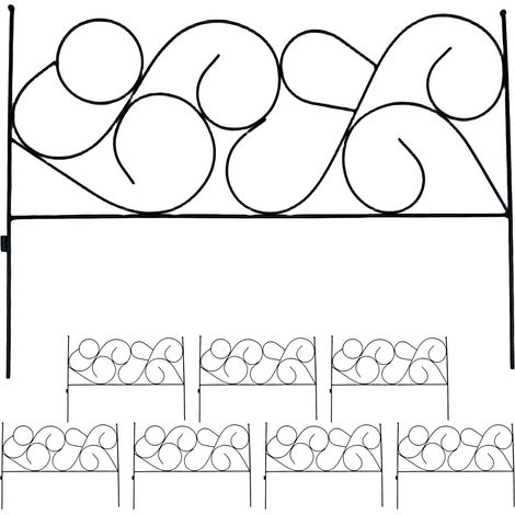 Metall-Garteneinfassung, 8-teiliges Jugendstil-Design