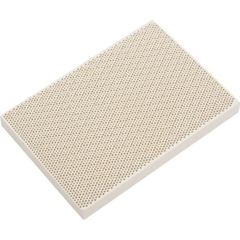 Plaque chauffante en céramique alvéolée pour soudure, pour cuisinière à gaz, 135 x 95 x 13 mm, neuve. (1/4)