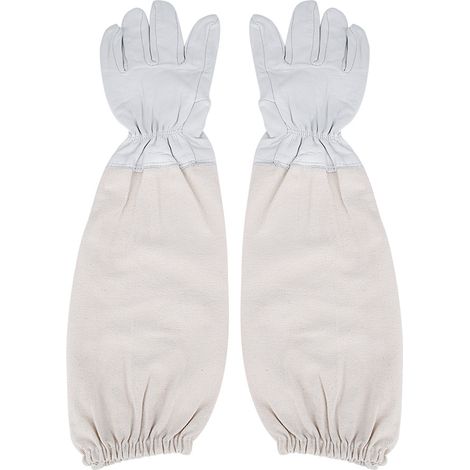 Gants de protection en peau de chèvre pour apiculteurs, manches longues ventilées, outils apicoles