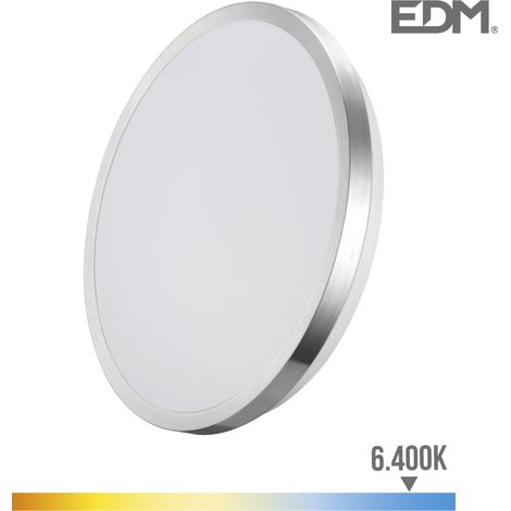 LED Wandleuchte edm Rund Chrom 24W 38cm